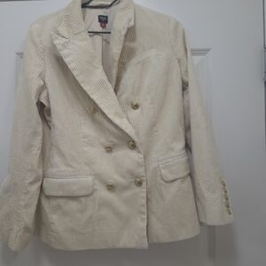Women's Cream Corduroy Blazer
